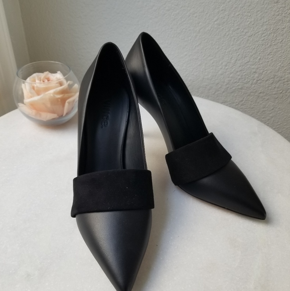 New Vince "Carmel" black heels shoes size 8. 5